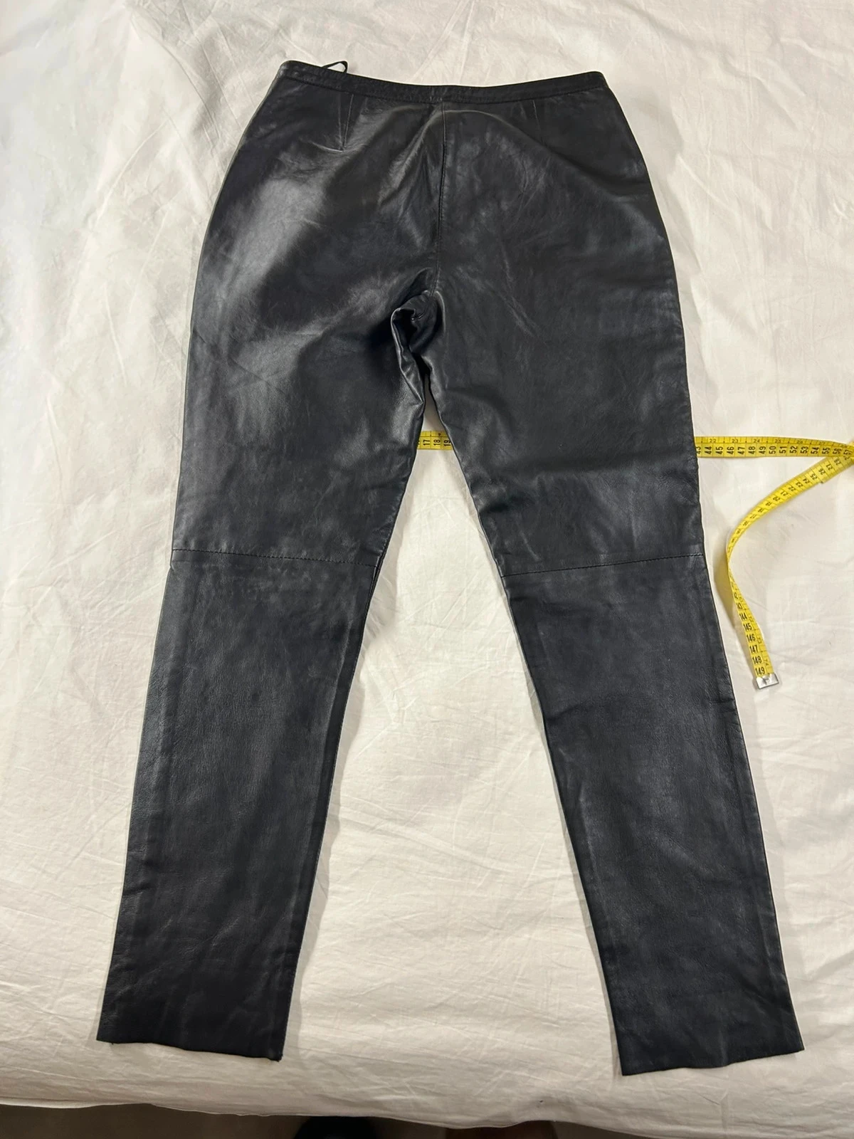 Pantalón negro recto de cuero Vero Moda talla 36 100% cuero – photo 15